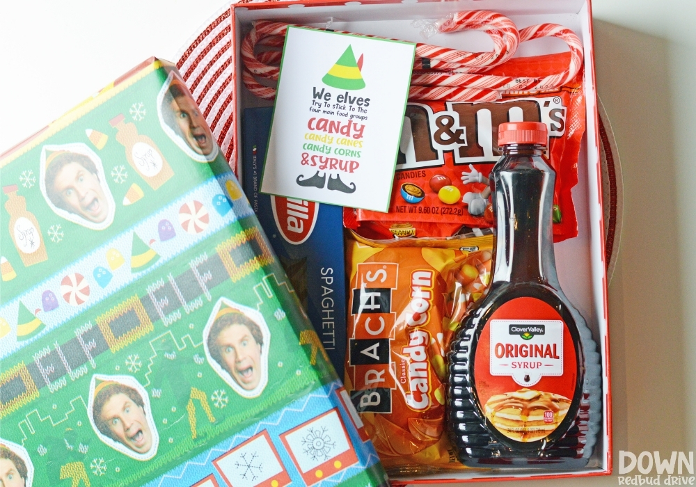elf-food-groups-gift-idea-wide-7 The finished elf food group gift idea.