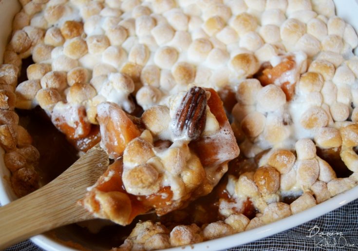 sweet-potato-casserole-wide-735x515-1 sweet potato casserole with marshmallows and pecans