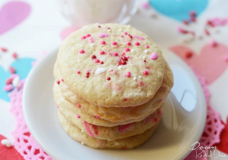 Valentine Sprinkle Cookies