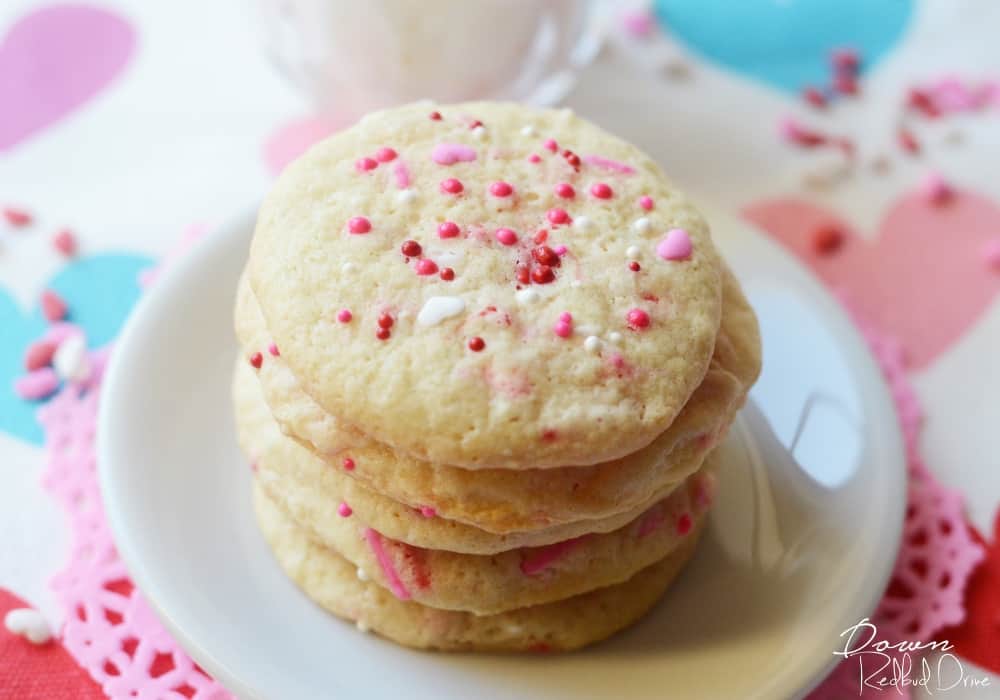Valentine Sprinkle Cookies